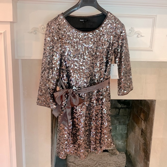 NWT Isabella Oliver maternity sequin 3/4 sleeve mini dress. Gorgeous! - Picture 1 of 8